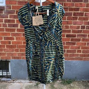 ASOS Africa Blue and Yellow Dress Sz 10